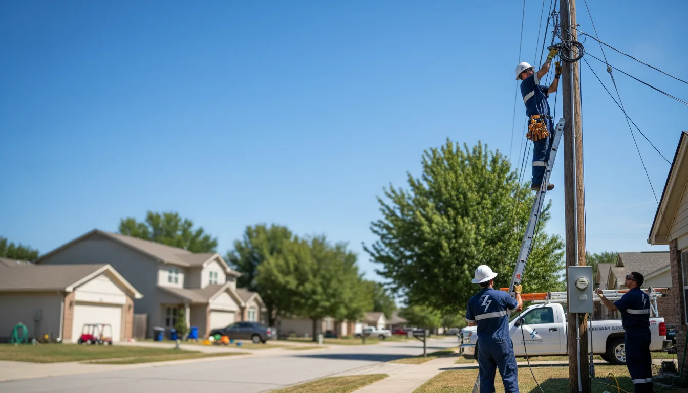 Residential electrician providing installation services in Raymond, KS